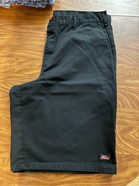 Dickies Black Shorts with Logo Patch